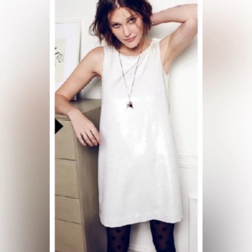 MADEWELL Broadway and Broome White Sequin Girlcore Dress XL - Picture 5 of 7